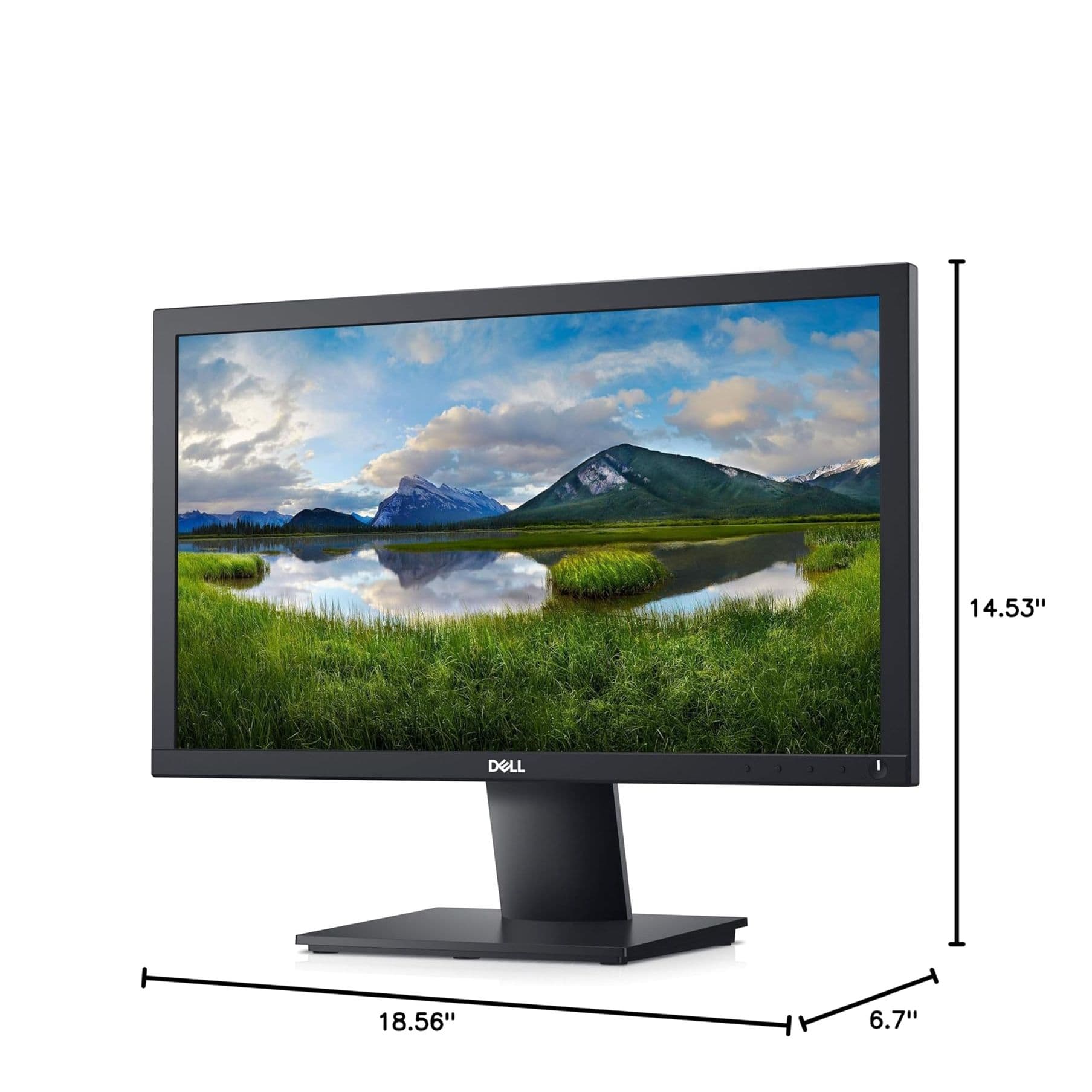 Dell 20 E2020H 19.5-inch 60Hz Small Thin Monitor for Laptop, Computer & Desktop, HD+ 1600 x 900p, Anti Glare, LED Display, VGA/Displayport Connectivity - Black