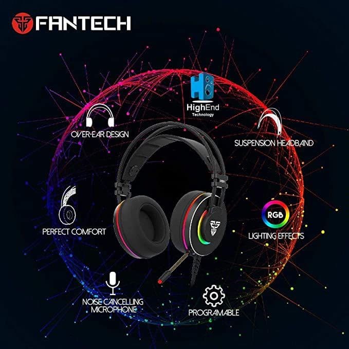 FANTECH OCTANE 7.1 HG23 RGB Virtual 7.1 surround sound gaming Headphone