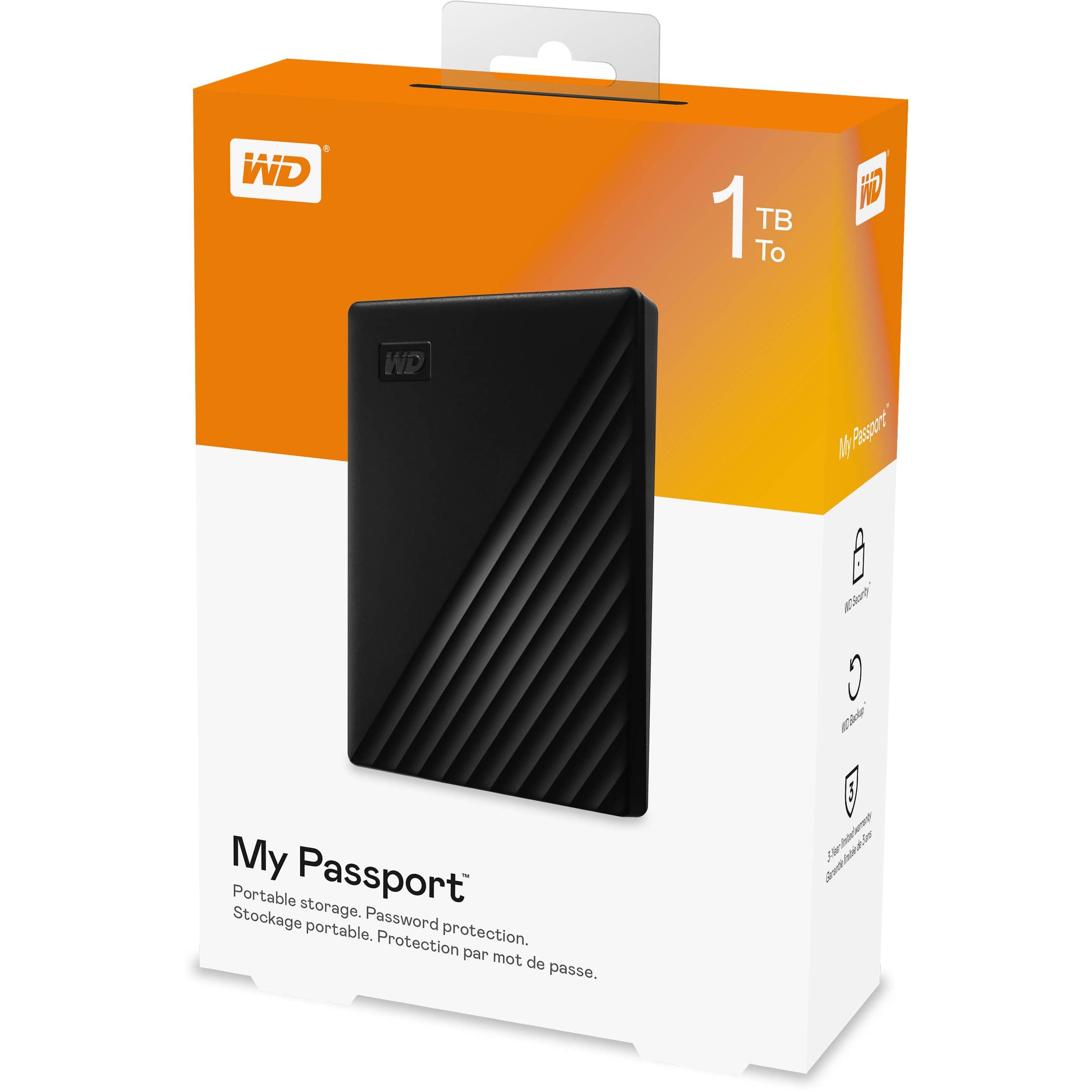 WD My Passport Portable 1TB HDD | Backup with encryption.